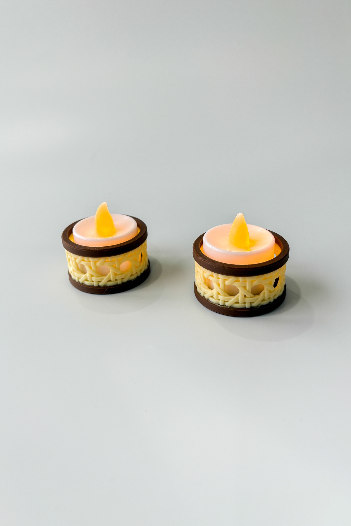 2’li Rattan Tealight Mumluk