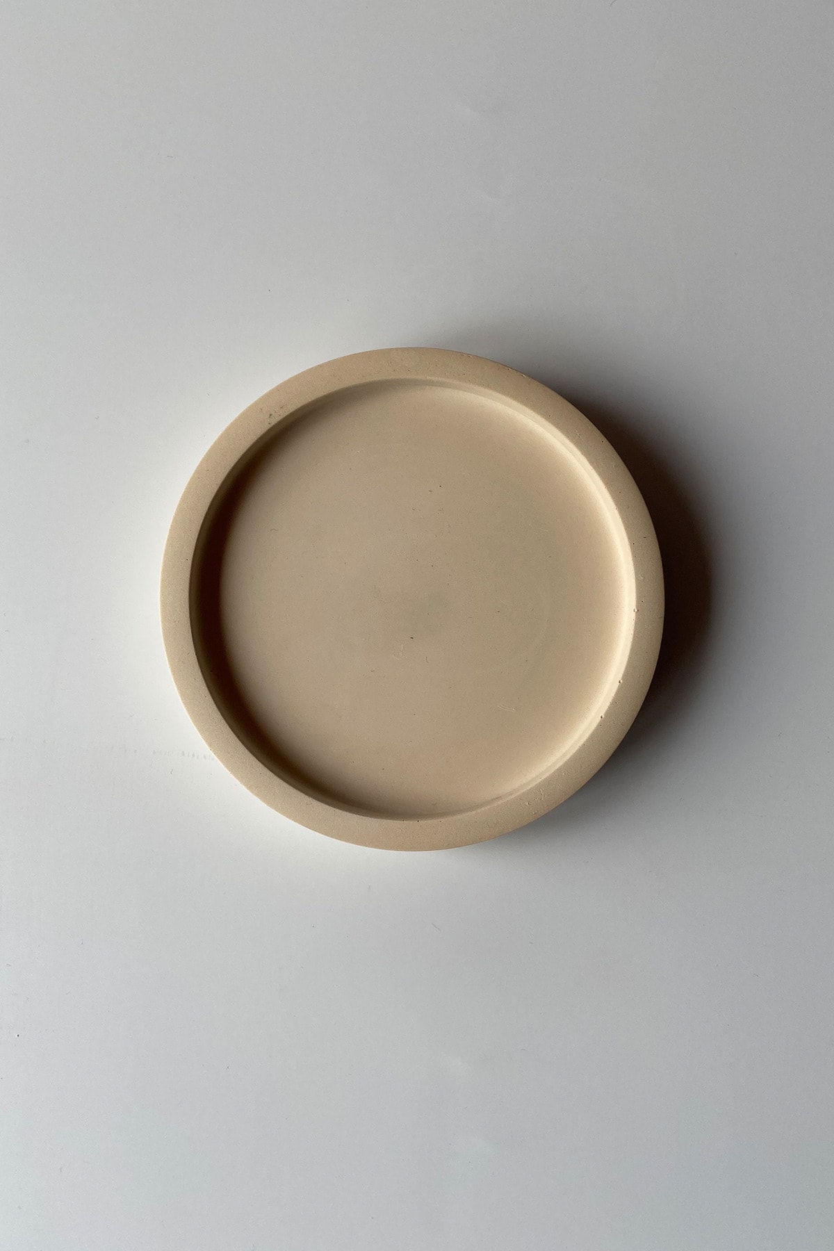 Yuvarlak Tabak 12 Cm Bej