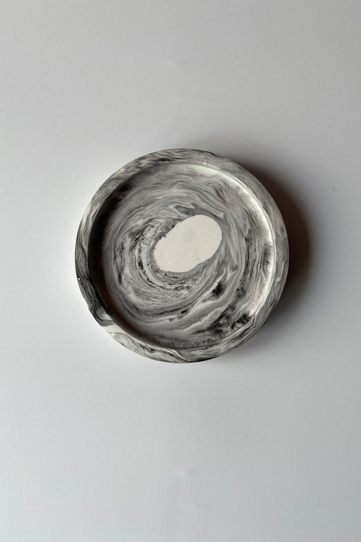 Yuvarlak Tabak 12 cm Mermer Desen