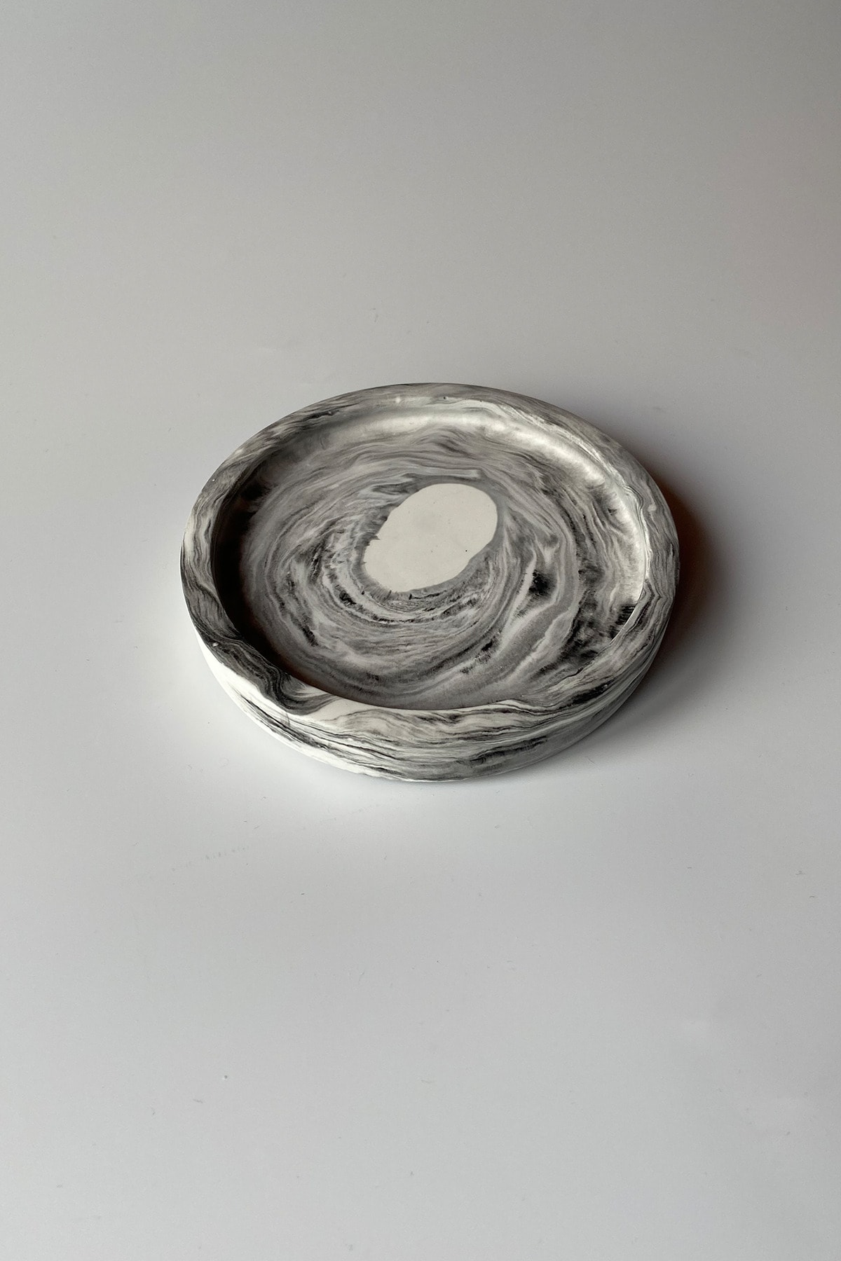 Yuvarlak Tabak 12 cm Mermer Desen