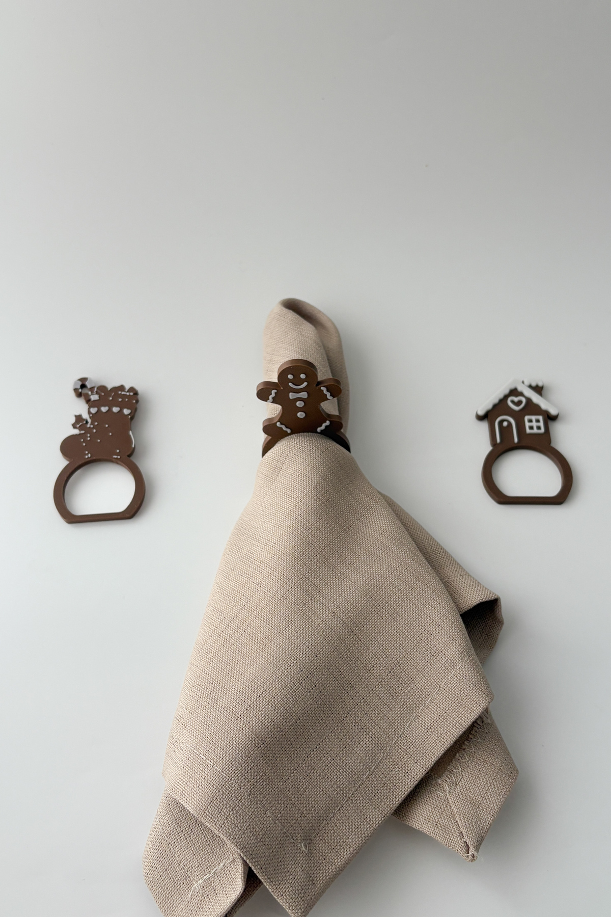 3’lü Gingerbread Peçete Halkası