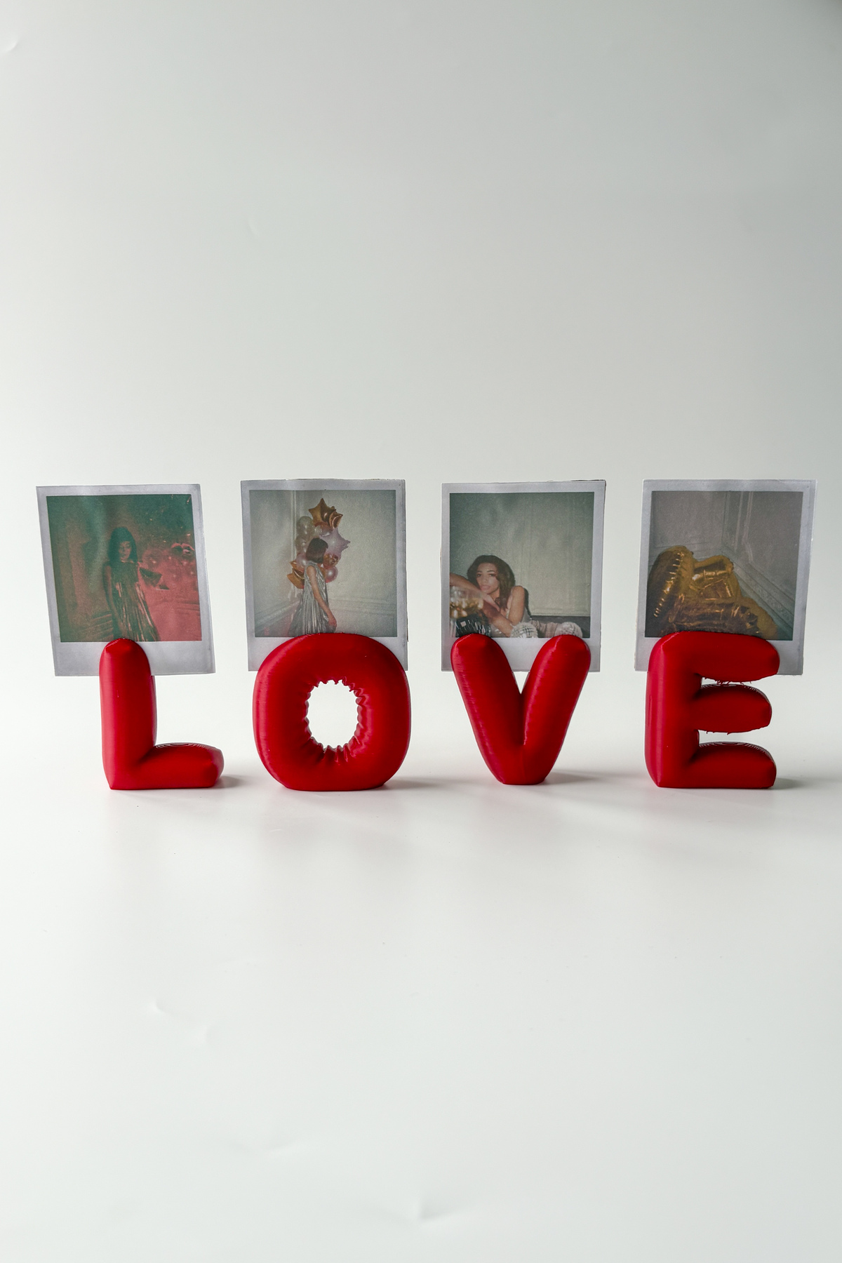 4’lü LOVE Polaroid Fotoğraf Standı, Not Tutucu