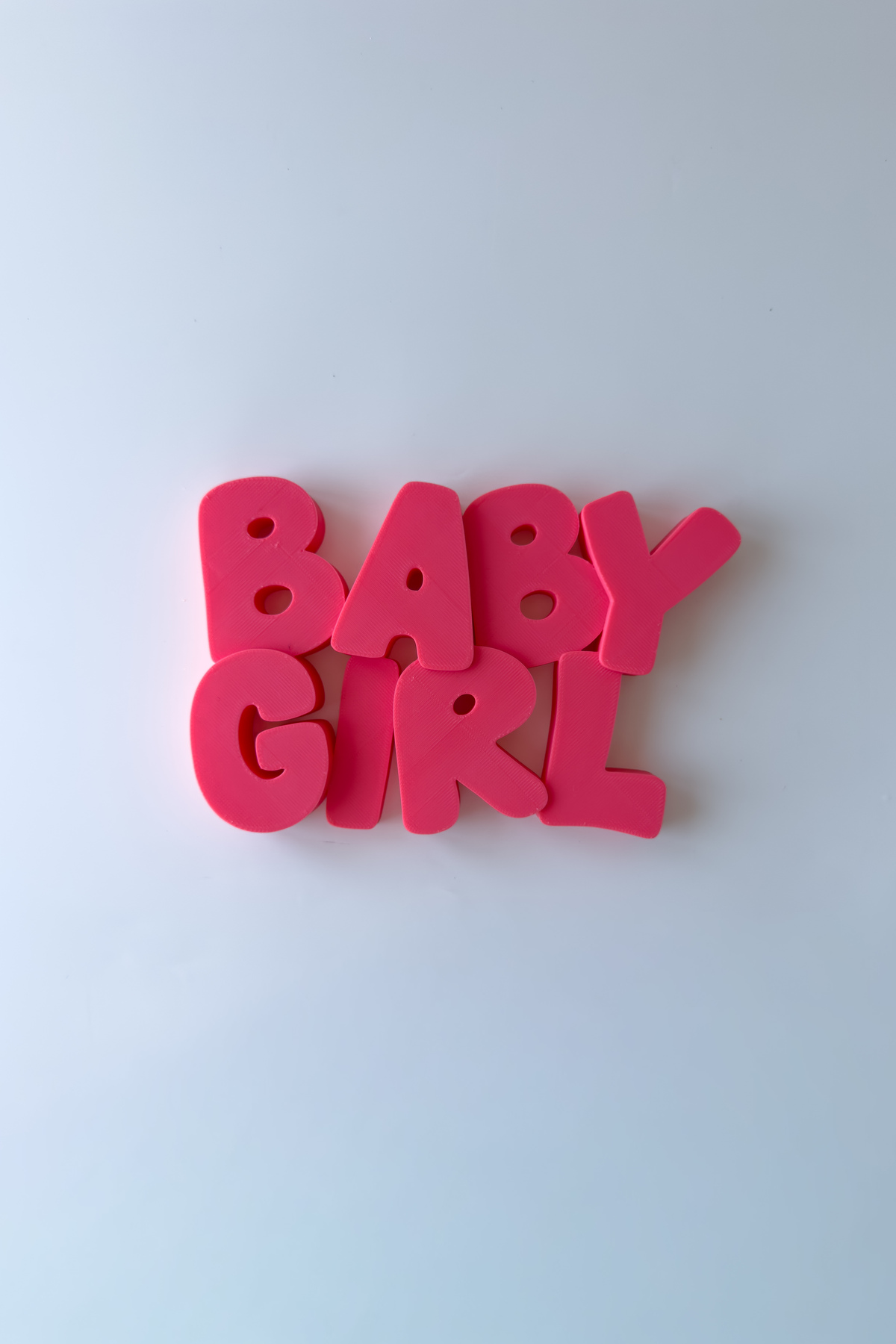 Baby Girl Yazılı Dekor – Bebek Odası Dekorasyonu, Masa ve Raf Süsü