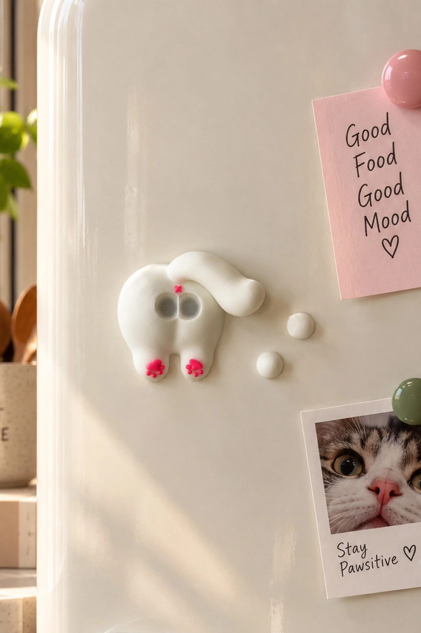 Kedi Poposu Buzdolabı Magneti