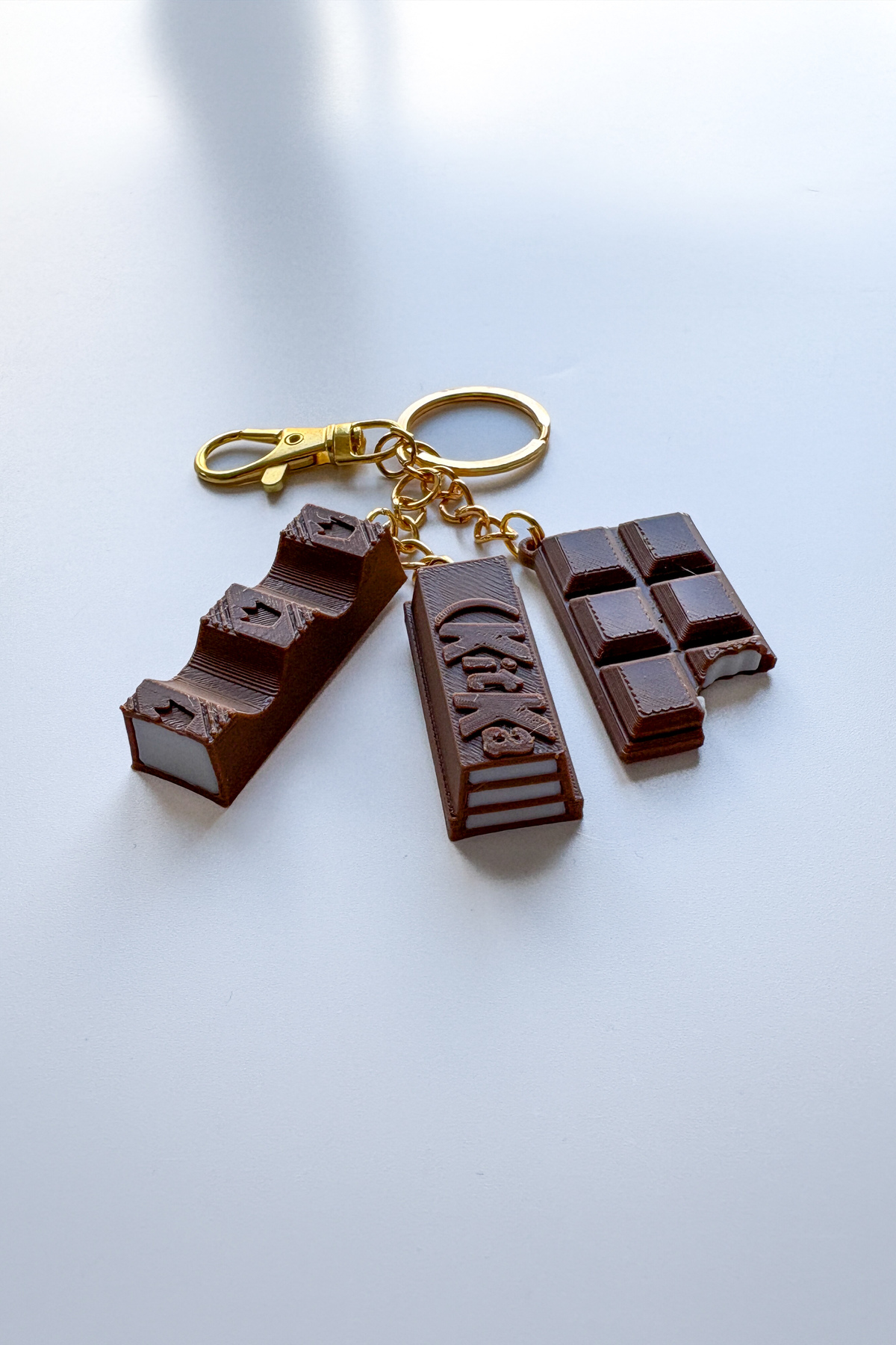 Çikolata Bar Gold Zincir Anahtarlık, Çanta Süsü