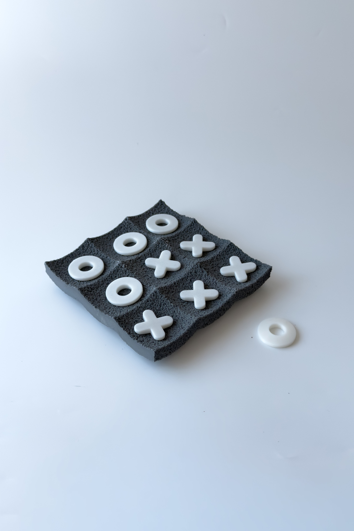 Dokulu Tic Tac Toe (XOX) Dekoratif Masa Oyunu