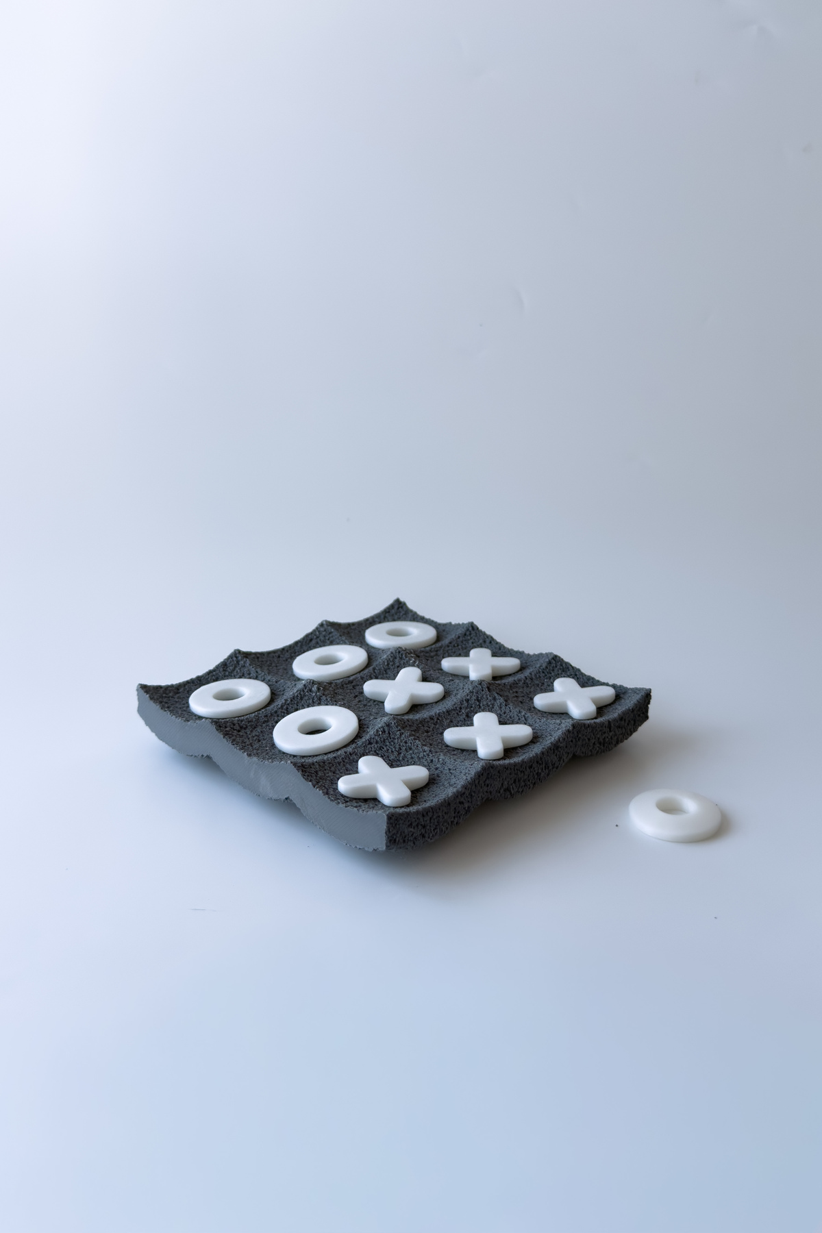Dokulu Tic Tac Toe (XOX) Dekoratif Masa Oyunu