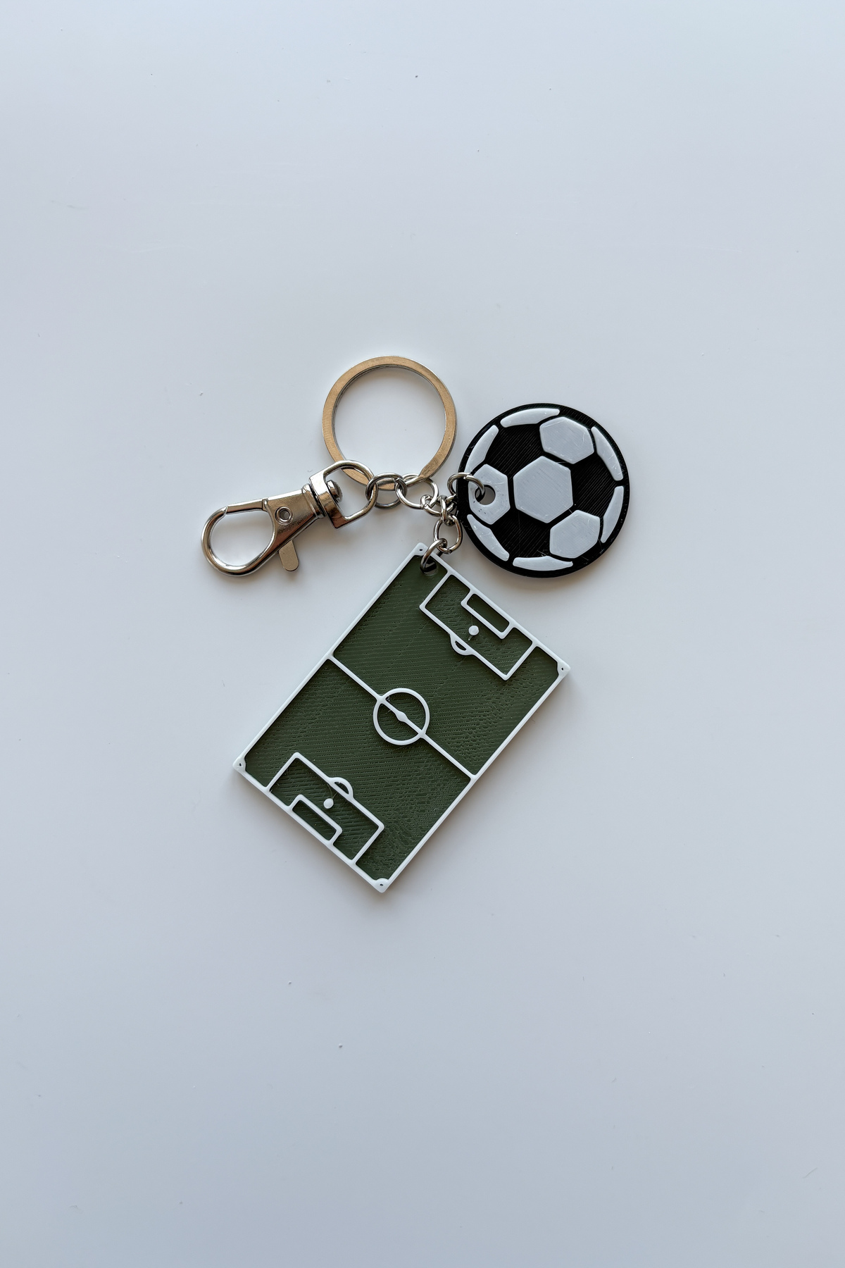 Futbol Gümüş Zincir Anahtarlık, Çanta Süsü