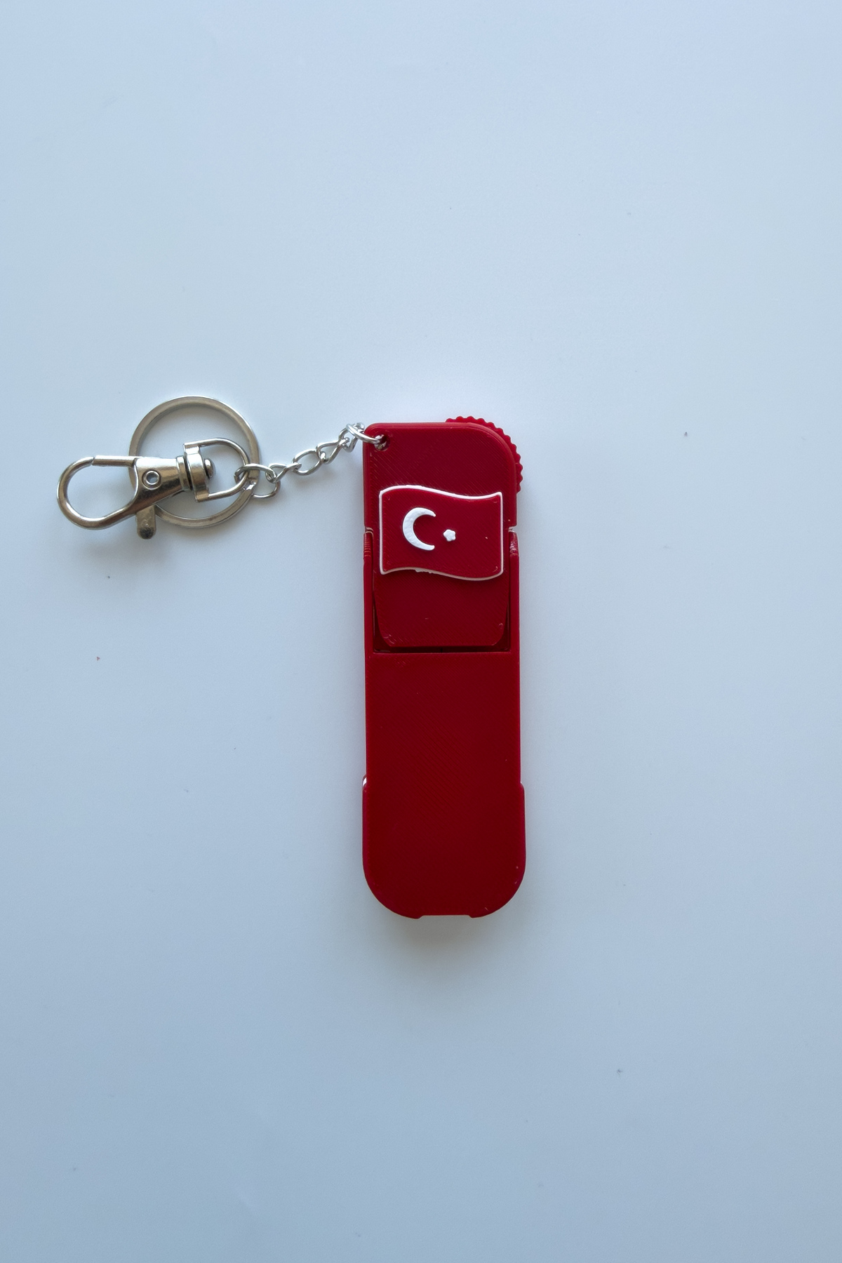 Türk Bayrağı Telefon Standı Anahtarlık, Çanta Süsü