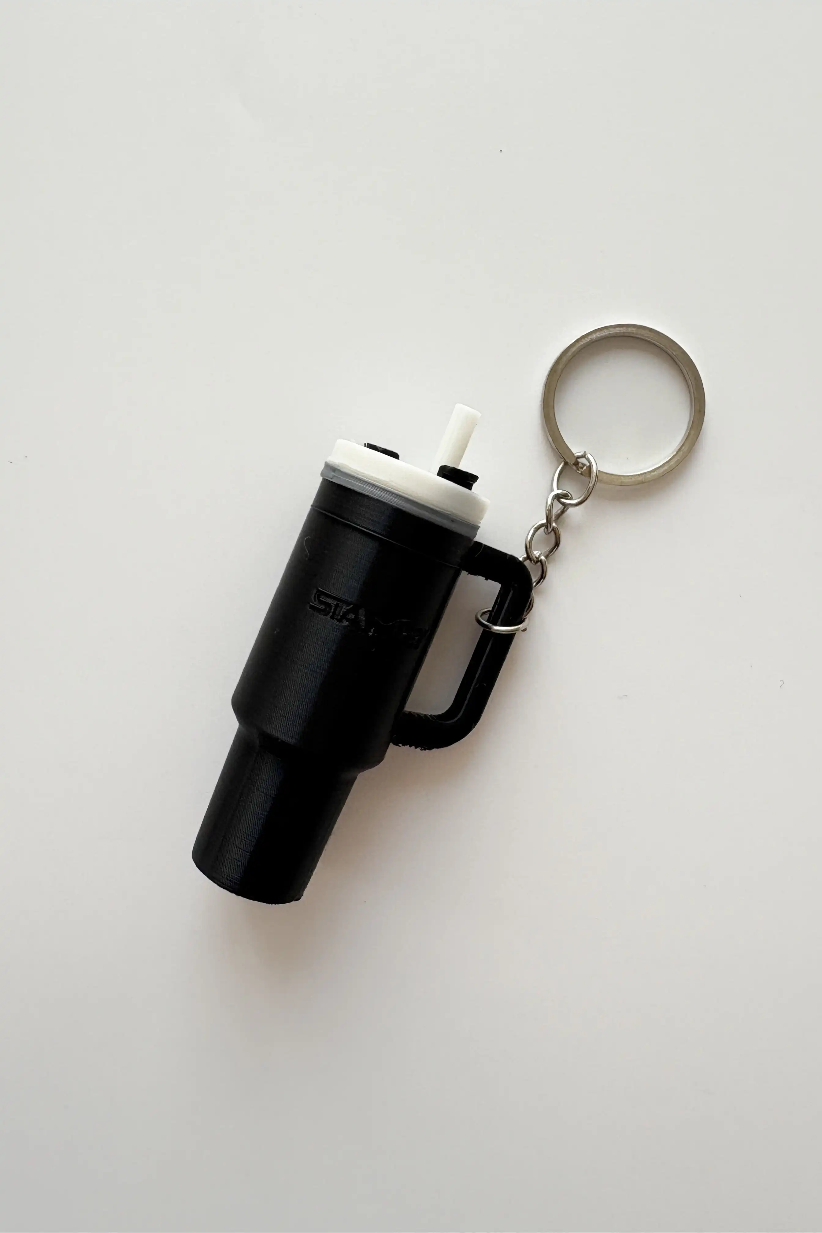Stanley Quencher Pipetli Termos Gümüş Zincir Anahtarlık