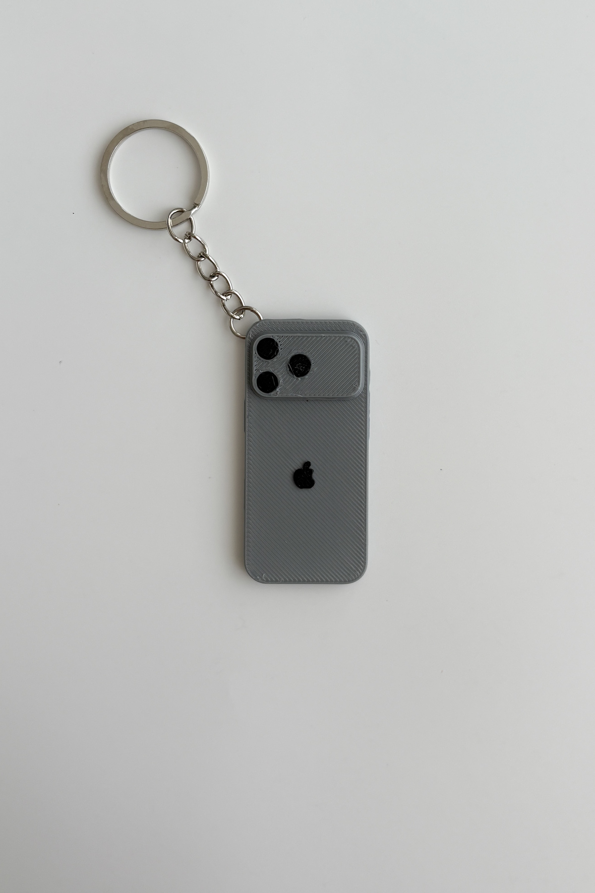 Iphone 17 Pro Max Gümüş Zincir Anahtarlık Gri