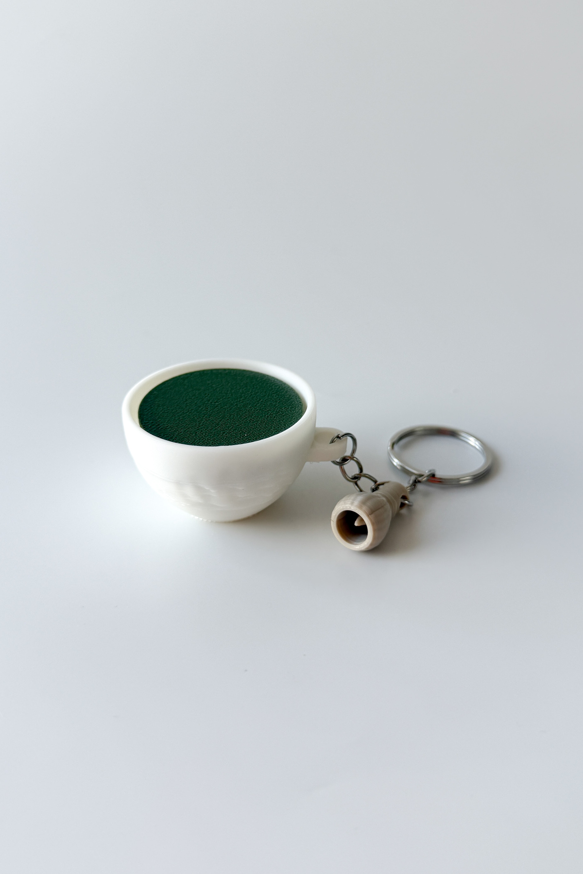 Matcha Clicker Gümüş Zincir Anahtarlık