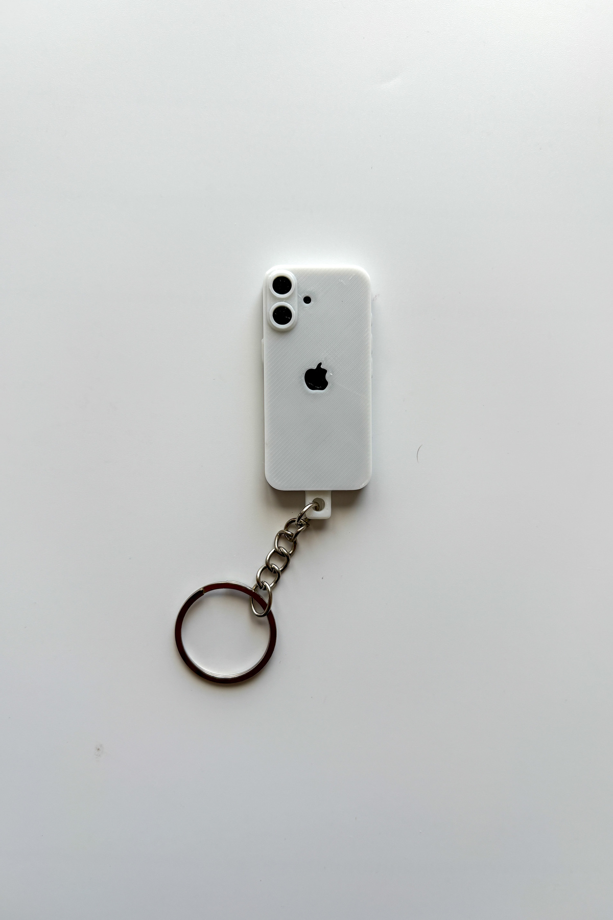 Mini Iphone Gümüş Zincir Anahtarlık