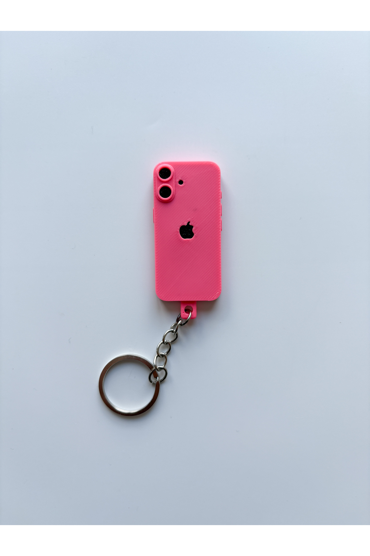 Mini Iphone Gümüş Zincir Anahtarlık