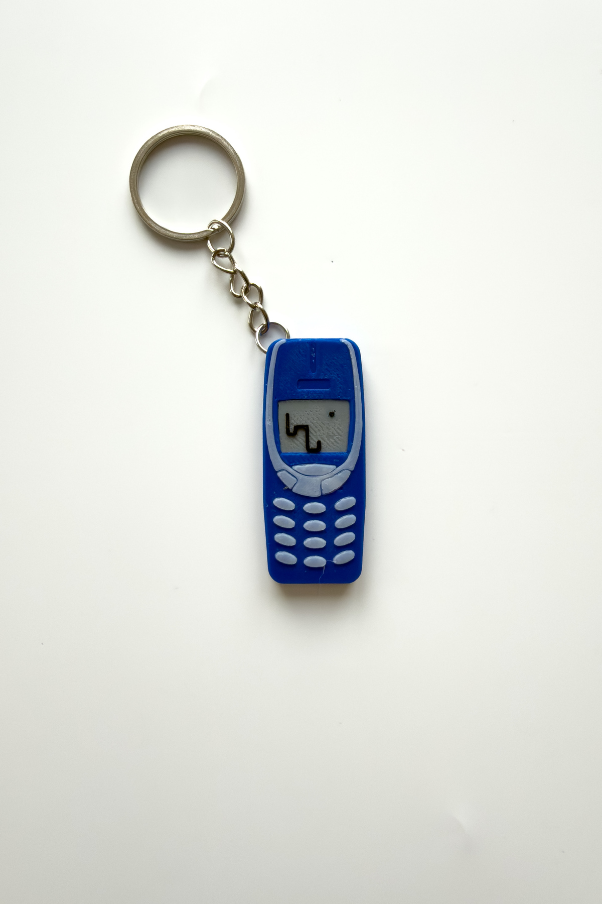 Nostaljik 3310 Gümüş Zincir Anahtarlık