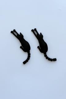 2'li Kara Kedi Buzdolabı Magneti