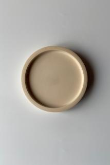 Yuvarlak Tabak 12 Cm Bej
