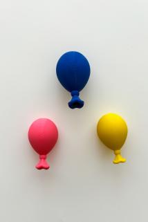 3'lü Balon Buzdolabı Magneti Renkli