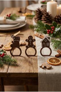 3’lü Gingerbread Peçete Halkası