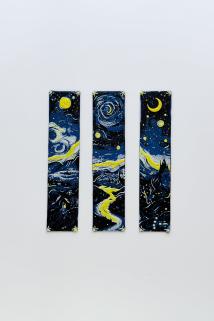 3lü Van Gogh Starry Night Kitap Ayracı