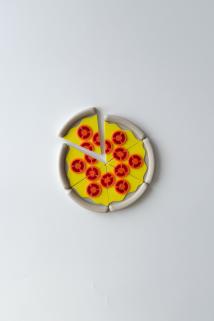 6'lı Domatesli Pizza Dilimleri Buzdolabı Magneti