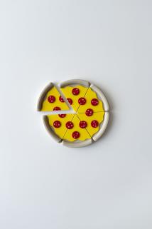 6'lı Pepperoni Pizza Dilimleri Buzdolabı Magneti