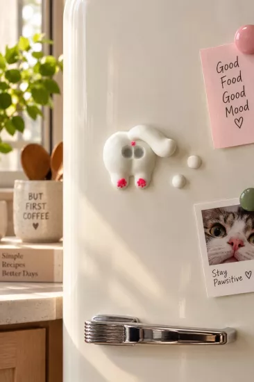 Kedi Poposu Buzdolabı Magneti