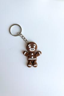 Gingerbread Gümüş Zincir Anahtarlık