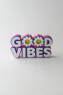"Good Vibes" Çiçekli Masaüstü Obje