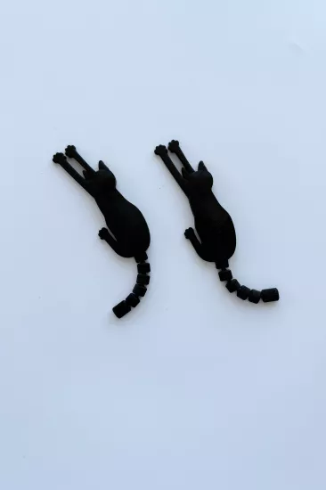 2’li Kara Kedi Buzdolabı Magneti