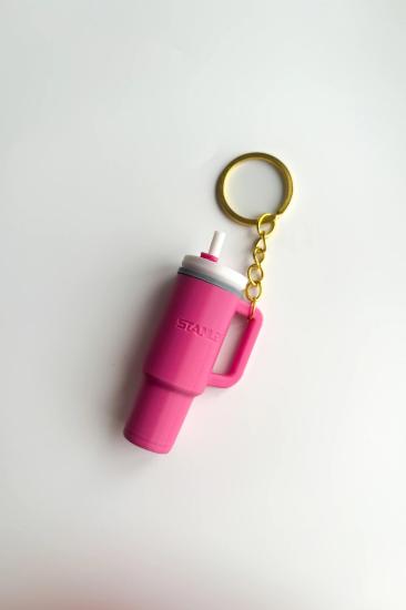 Stanley Quencher Pipetli Termos Gold Zincir Anahtarlık