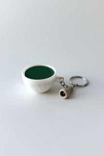 Matcha Clicker Gümüş Zincir Anahtarlık
