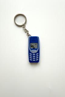 Nostaljik 3310 Gümüş Zincir Anahtarlık