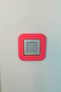 Priz Anahtar Çerçevesi Dekoratif Priz Anahtar Süsü Pembe