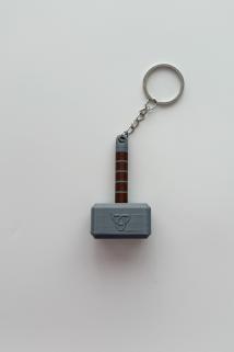 Thor Mjolnir Gümüş Zincir Anahtarlık