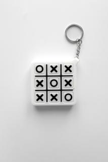 Tic Tac Toe Gümüş Zincir Anahtarlık