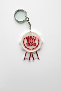 "World's Best Teacher" Gümüş Zincir Anahtarlık