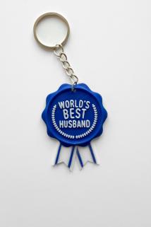 "World's Best Husband" Gümüş Zincir Anahtarlık