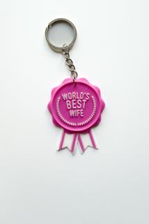 "World's Best Wife" Gümüş Zincir Anahtarlık
