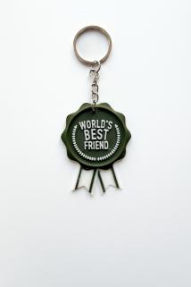 "World's Best Friend" Gümüş Zincir Anahtarlık