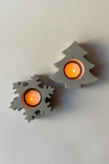 2’li Yılbaşı Tealight Mumluk Seti