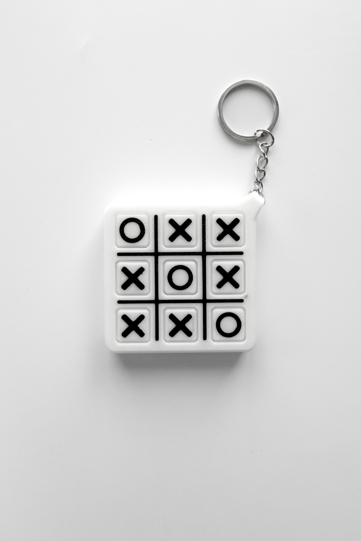 Tic Tac Toe Gümüş Zincir Anahtarlık