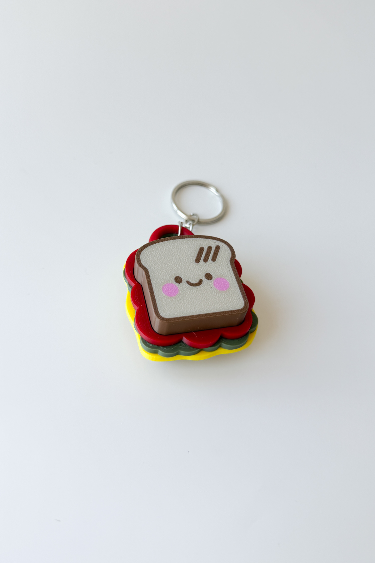 Tost Clicker Gümüş Zincir Anahtarlık