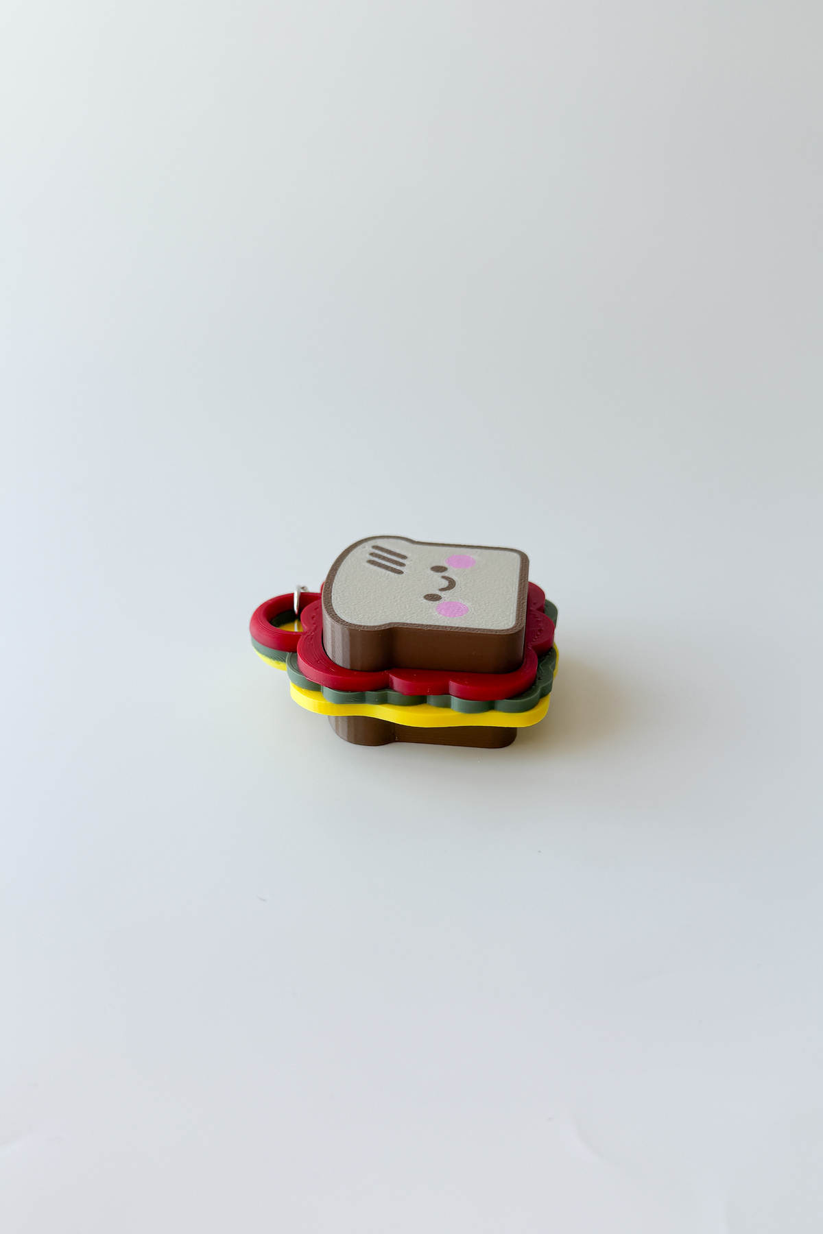 Tost Clicker Gümüş Zincir Anahtarlık
