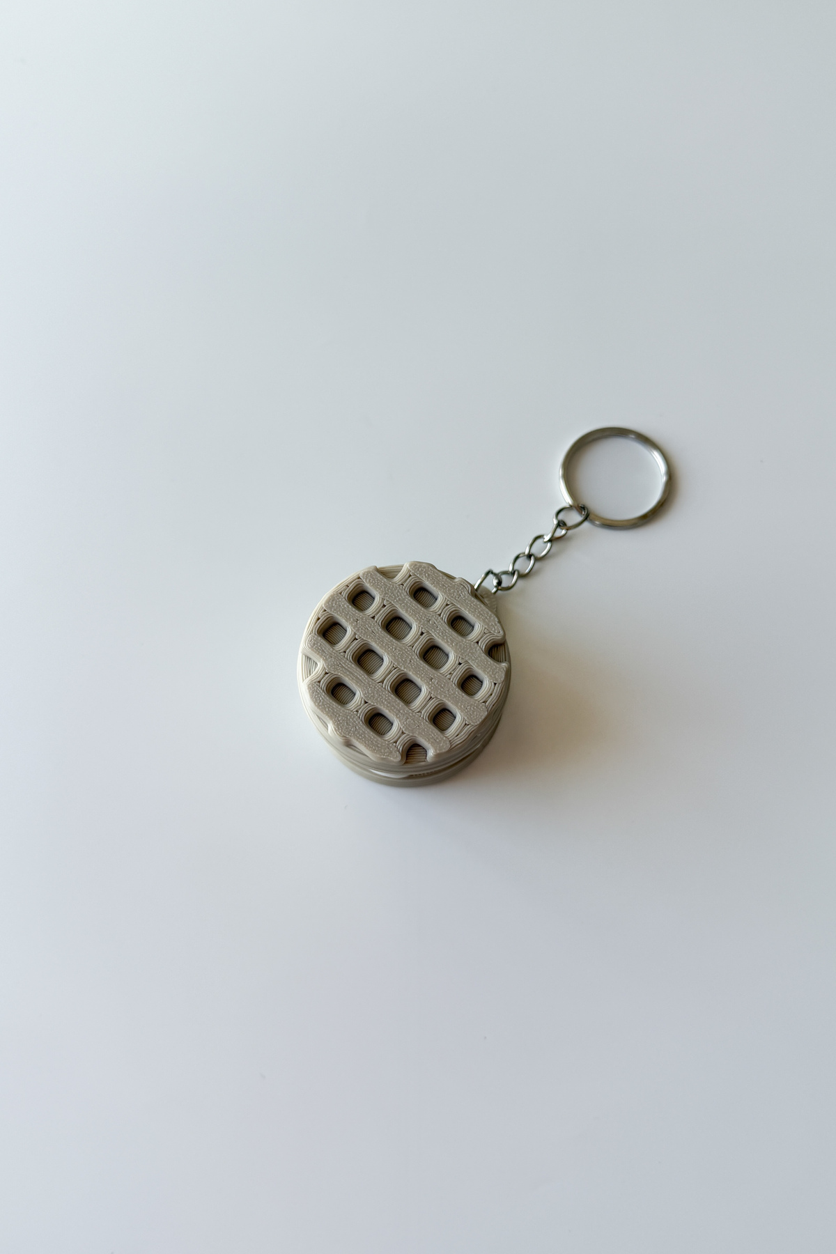 Waffle Clicker Gümüş Zincir Anahtarlık